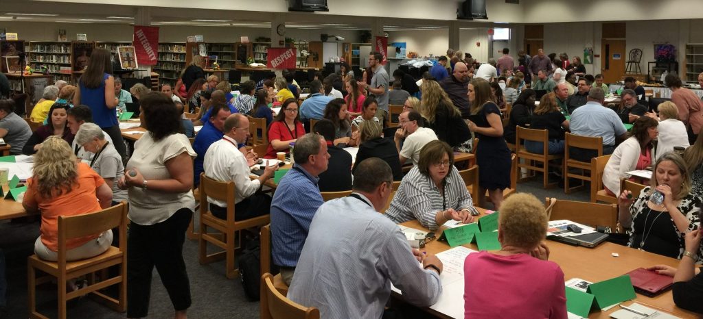 ARIE educators engaged in collaborative professional learning