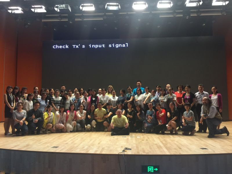 ARIE leaders and participating educators gathered after professional learning in China